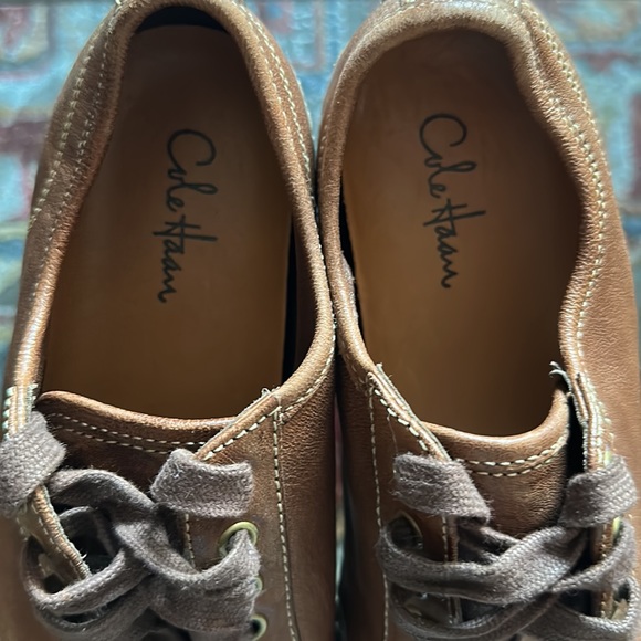 Cole Haan Men Shoe Noah Men Brown Leather Low top Casual Walking - Picture 4 of 5